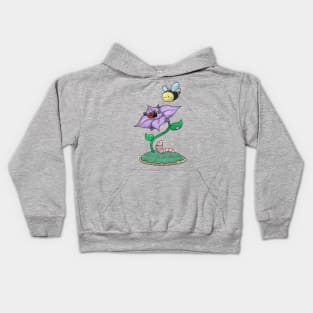 Garden Flower and Cute Critters Kids Hoodie